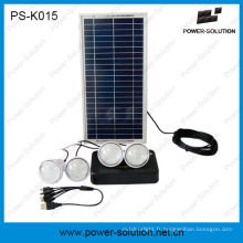 Kits d&#39;éclairage d&#39;énergie solaire de 8W DC avec le chargeur mobile
